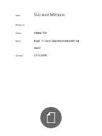 Gas chromatography lab report