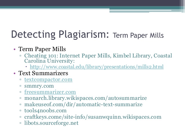 Term paper mills